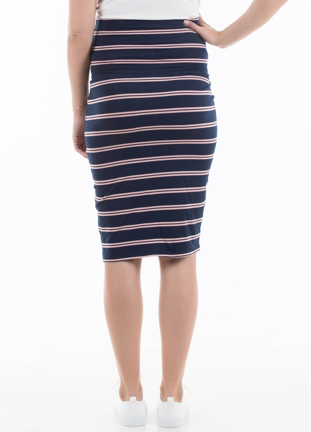 Hayden Striped Maternity Pencil Skirt by Trimester