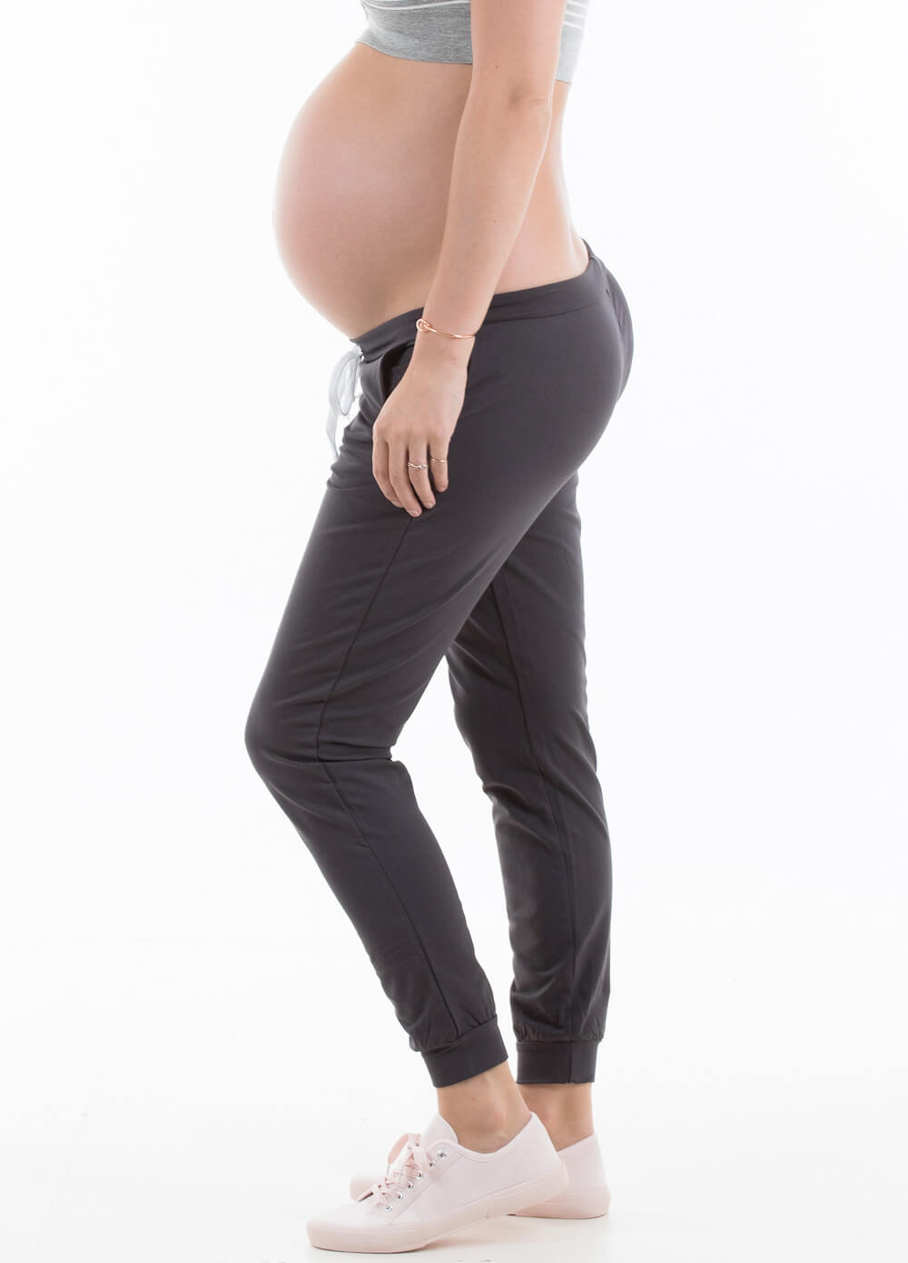 Oakley Maternity Jogger Pants in Charcoal by Trimester