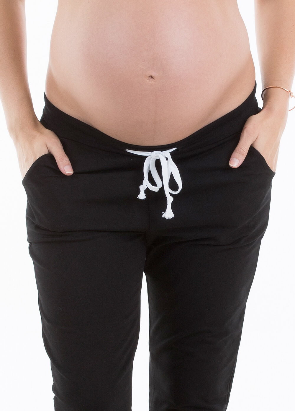 Myles Maternity Jogger Pants in Black by Trimester