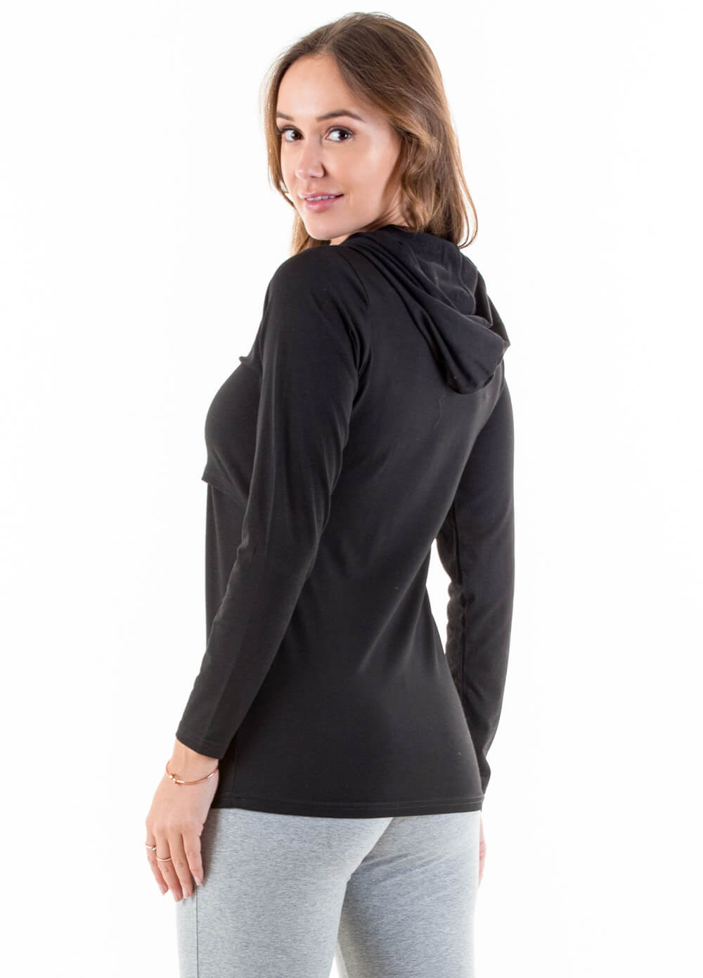 Billey Breastfeeding Hoodie in Black by Lait & Co