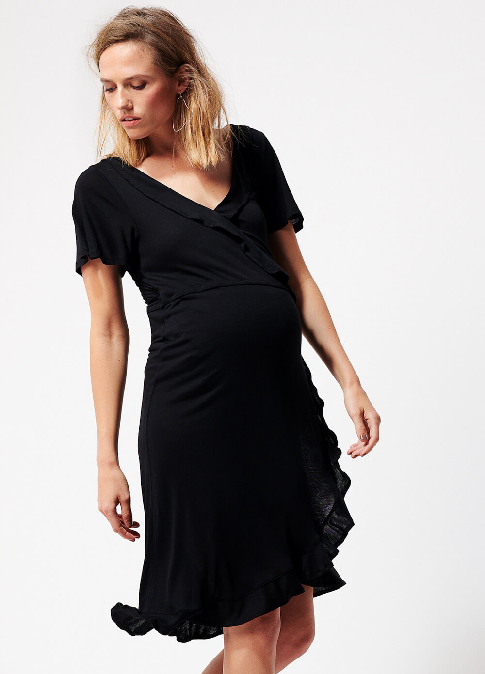 nursing wrap dress