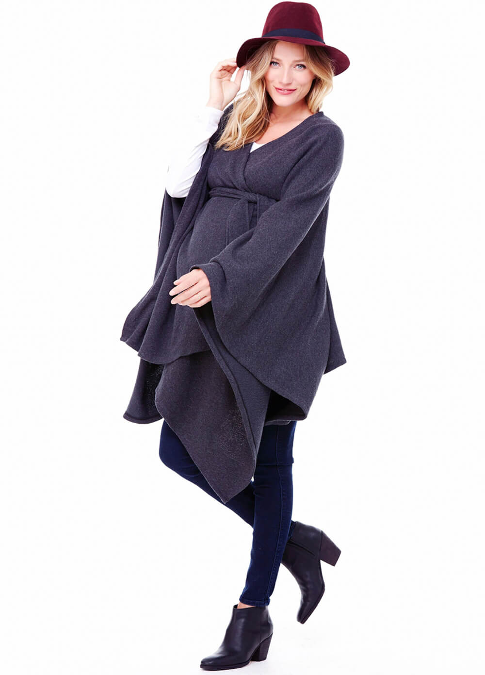 Cozy Belted Pregnancy Wrap by Ingrid & Isabel