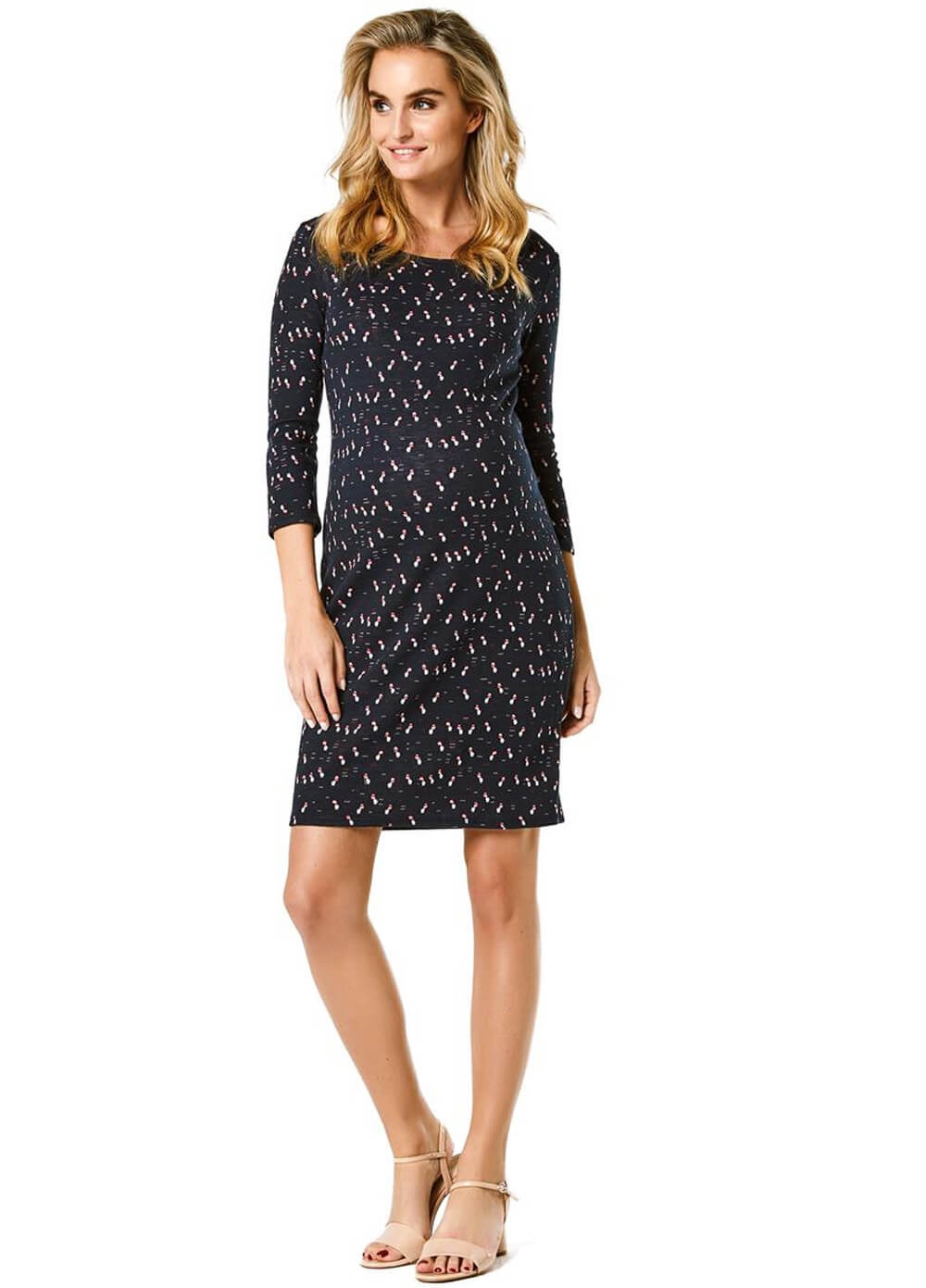 Negin Dark Blue Print Maternity Dress by Noppies