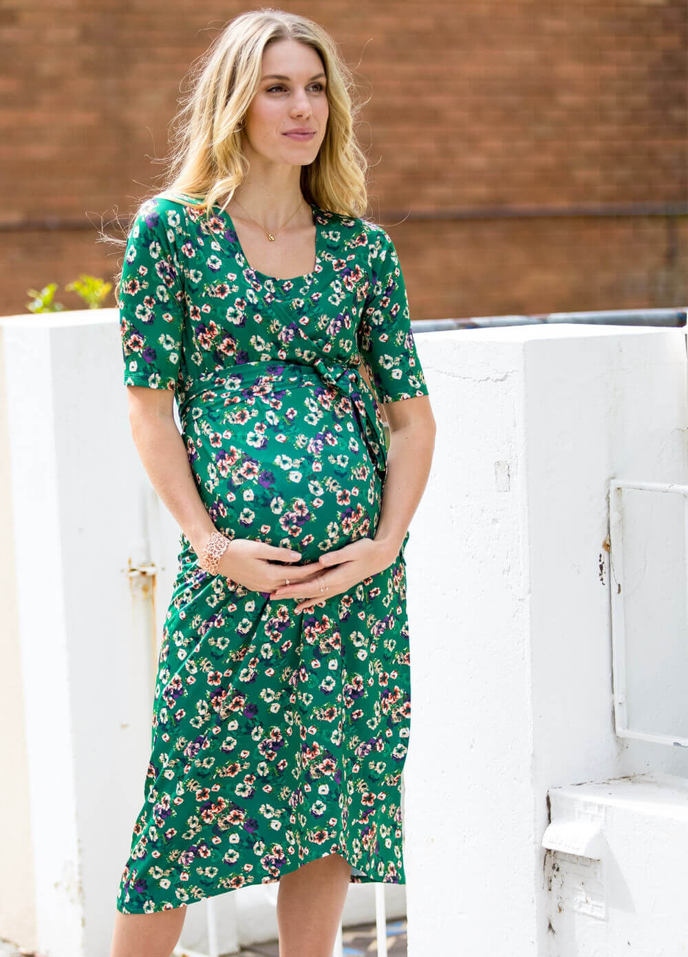 Floressa Leonie Pregnancy & Nursing Wrap Dress | Queen Bee