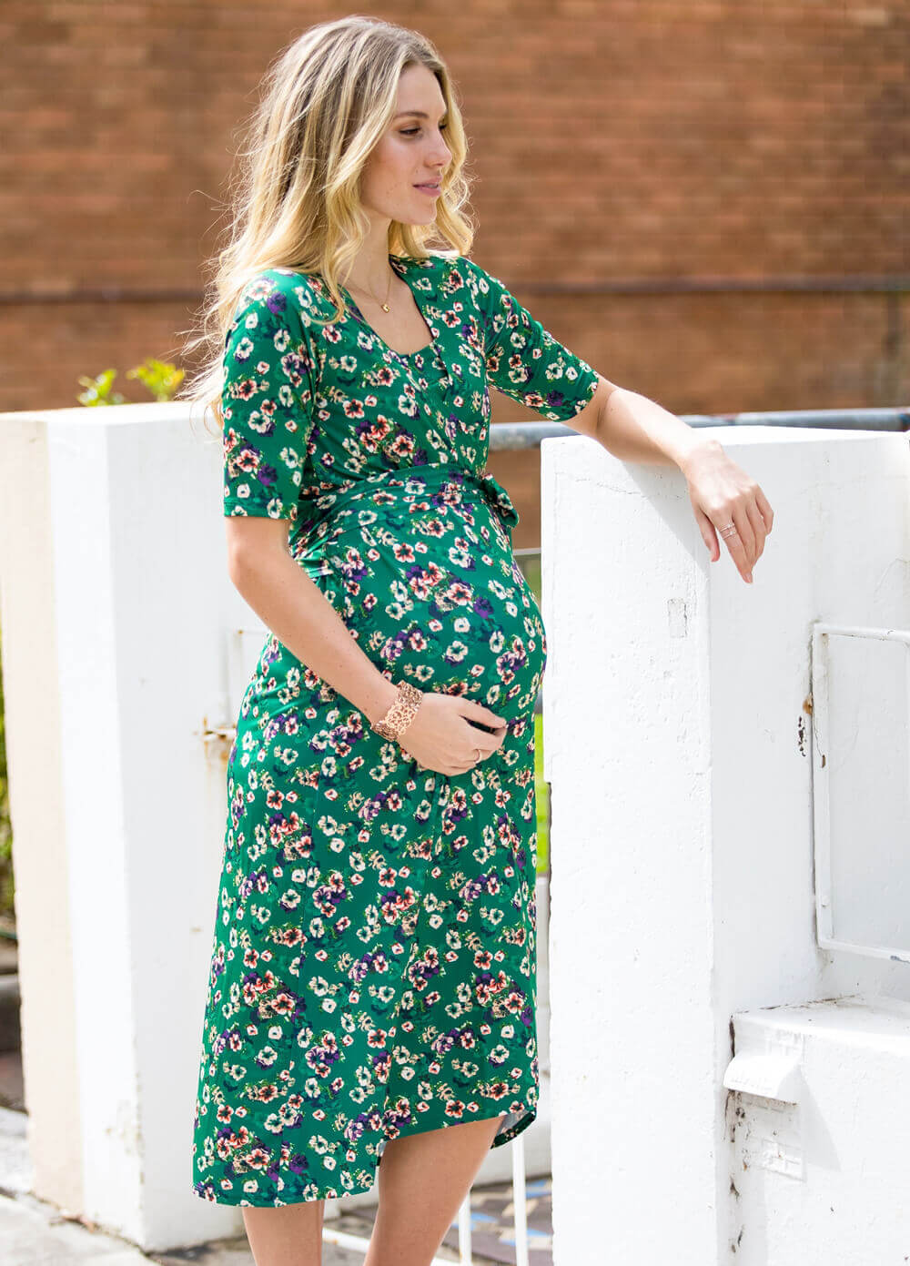 Floressa Leonie Pregnancy & Nursing Wrap Dress | Queen Bee