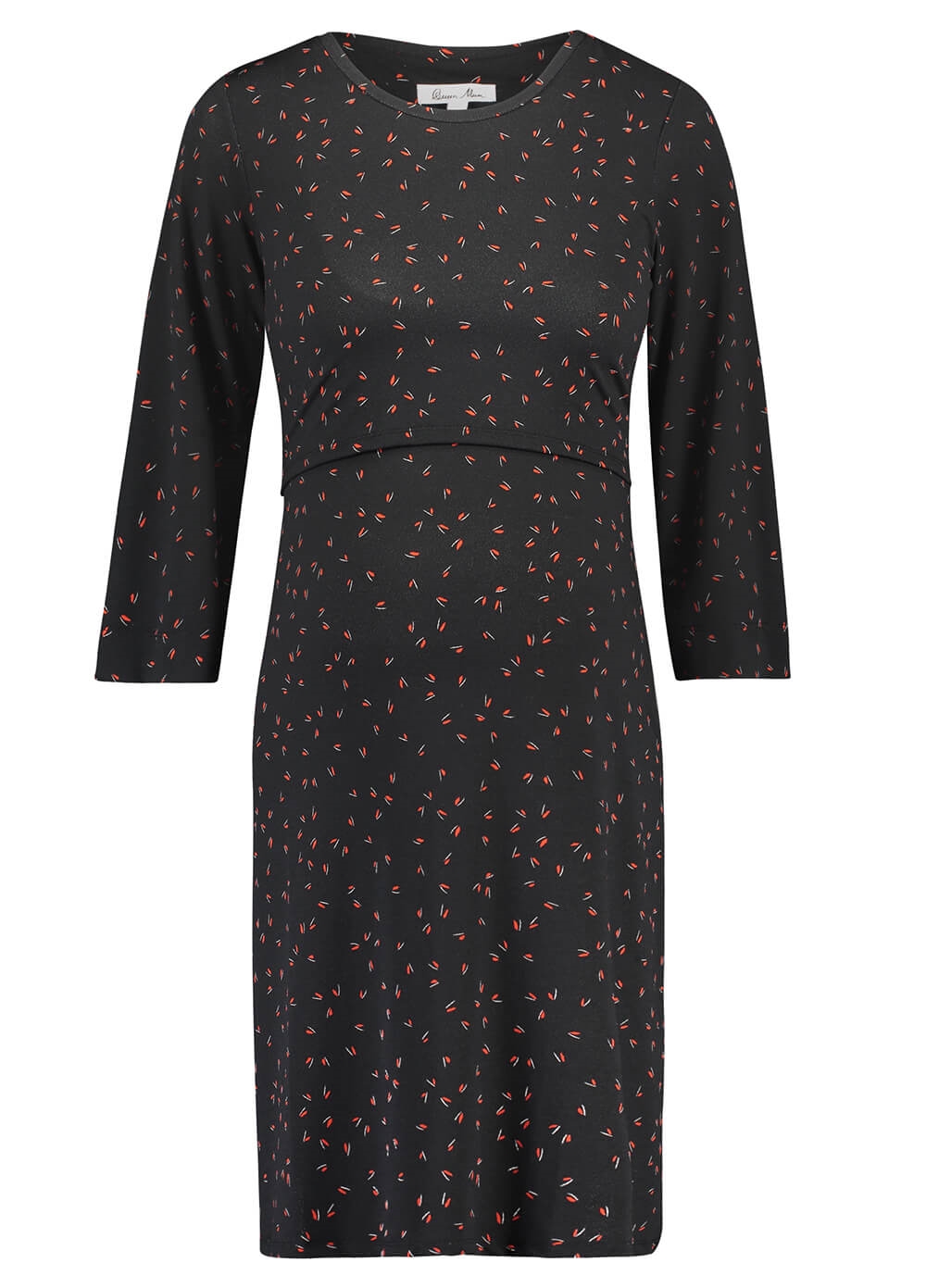 Elegant Print Maternity & Nursing Dress by Queen mum