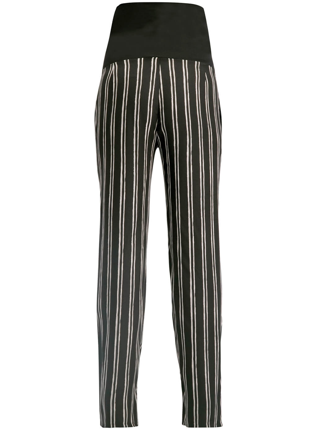 Queen mum Black Striped Maternity Trousers | Queen Bee