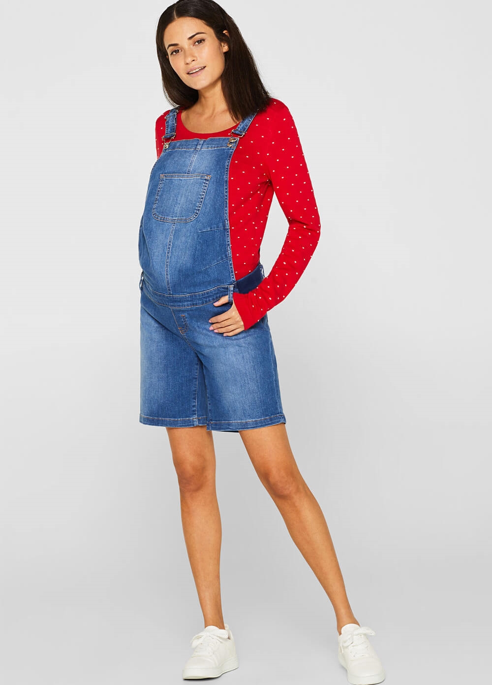 Esprit Maternity Denim Overall Shorts Queen Bee