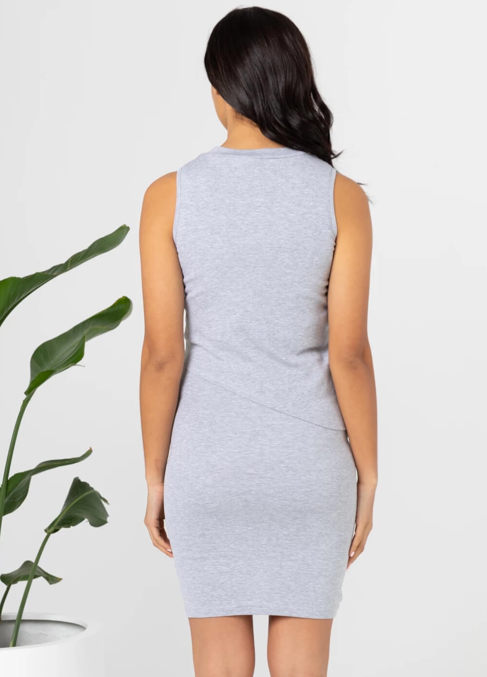 Legoe Bellevue Maternity Nursing Dress in Grey | Queen Bee