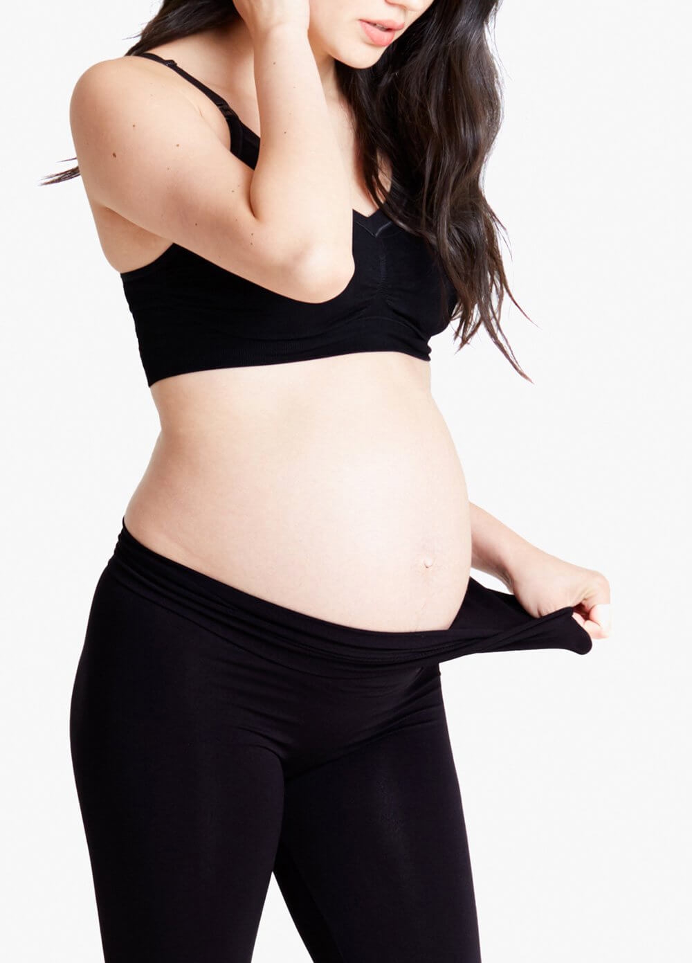 Seamless Maternity Leggings in Black by 