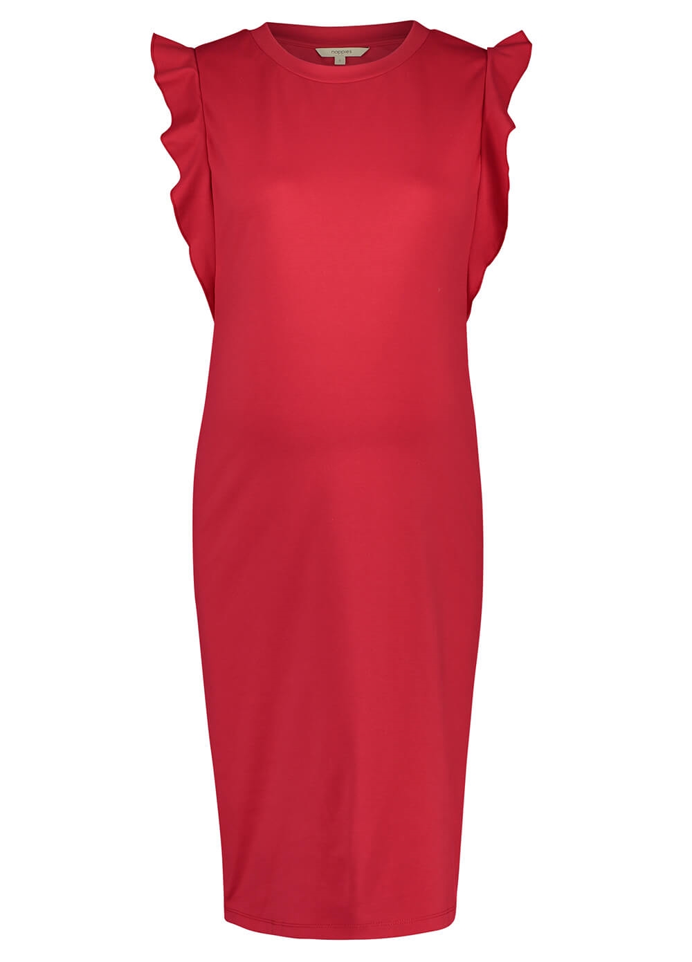 Noppies - Crimson Red Ruffle Sleeve Maternity Dress | Queen Bee
