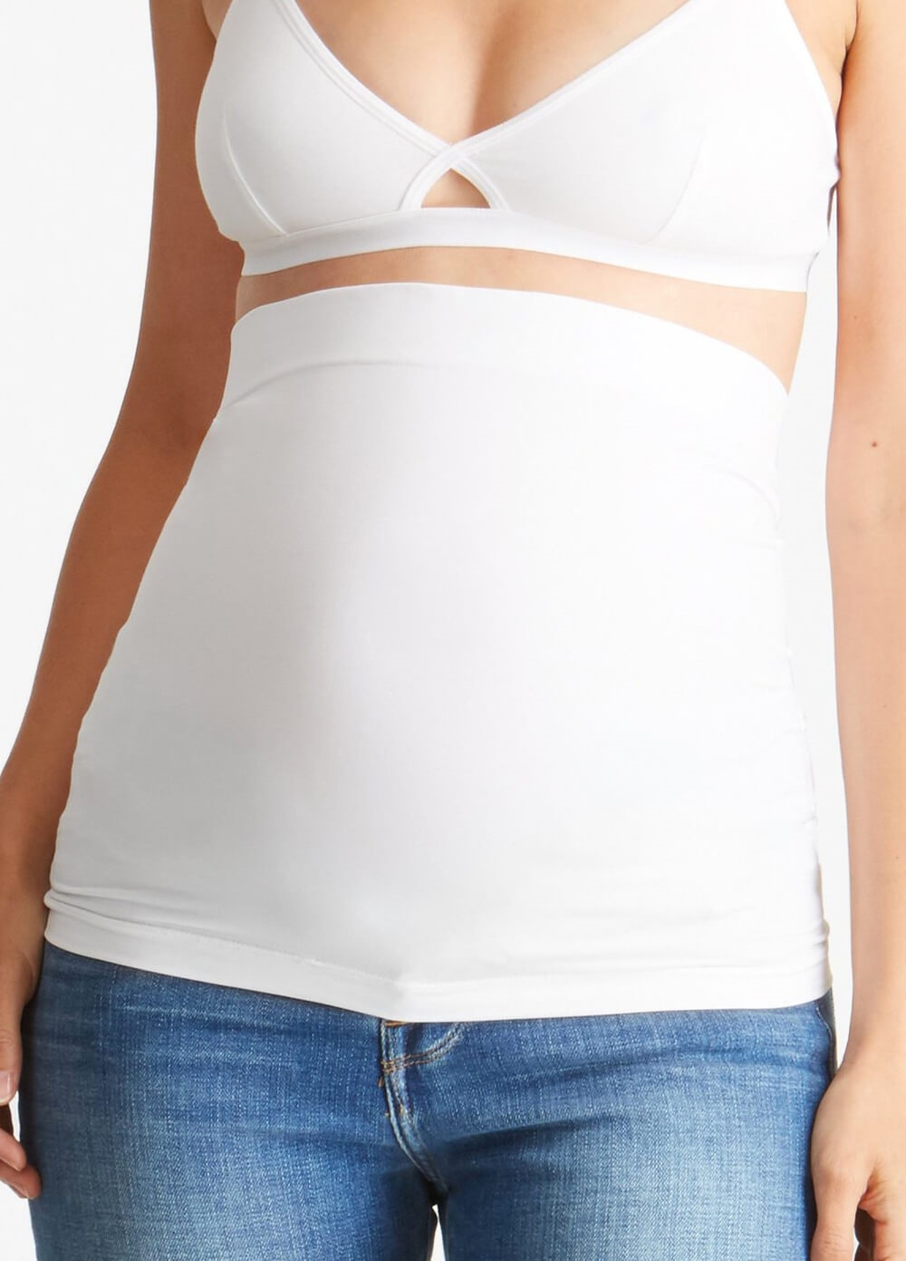 Bellaband Maternity Belly Band in White by Ingrid & Isabel