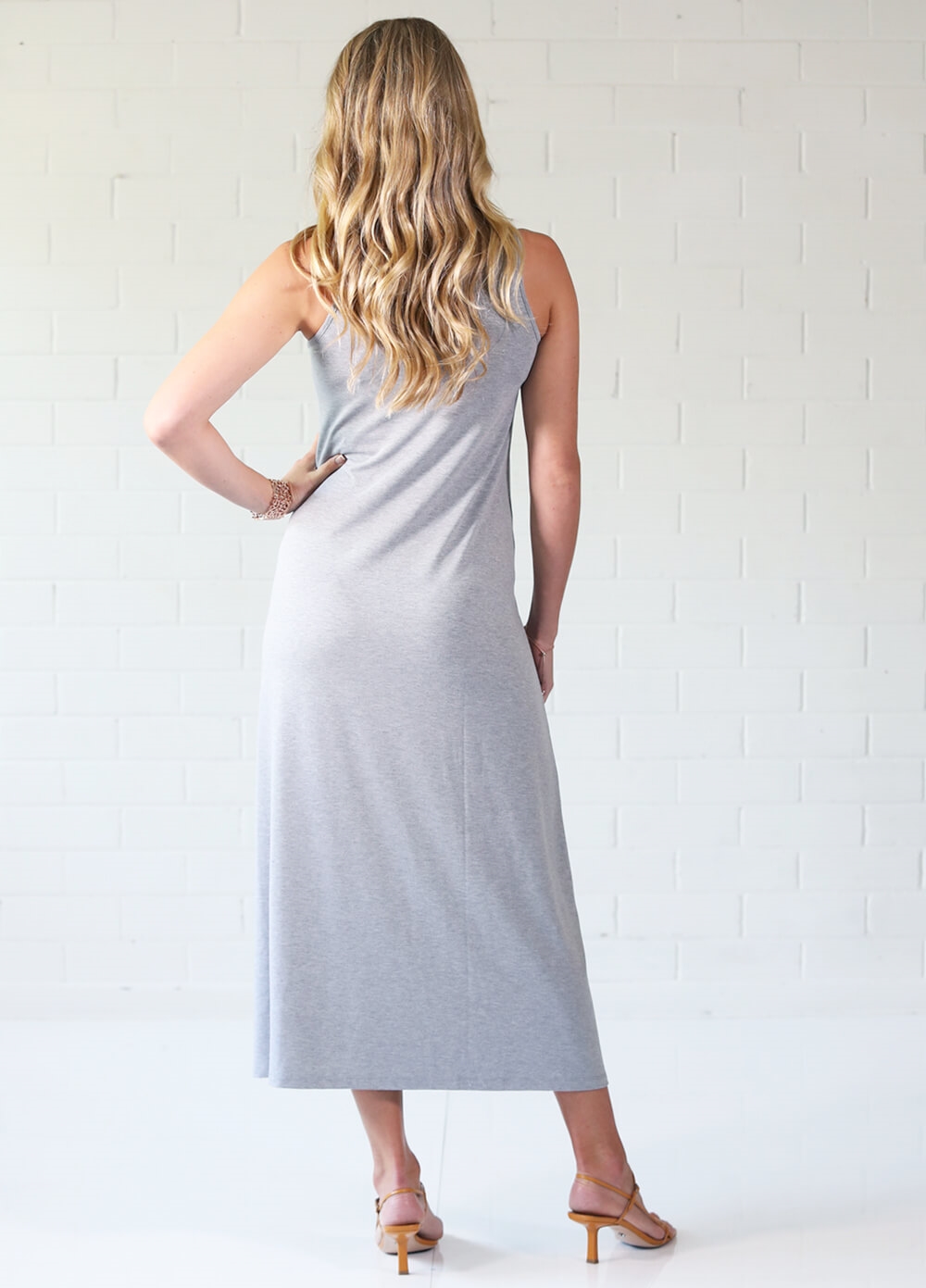 Clinton Grey Maternity Maxi Dress by Trimester Clothing