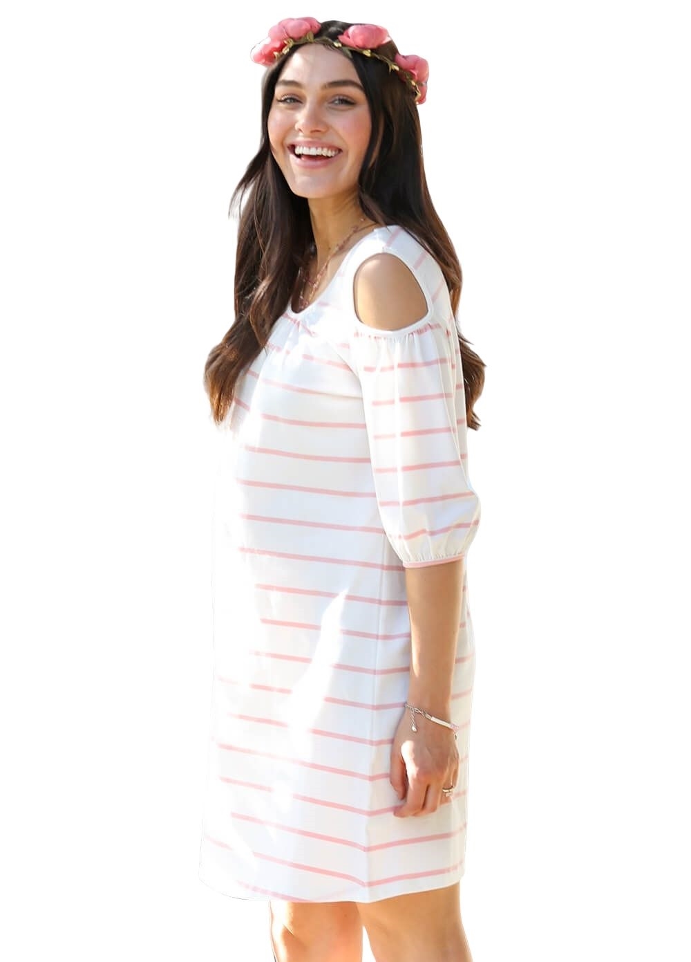Trimester - Alijah Open Shoulder Maternity Dress | Queen Bee