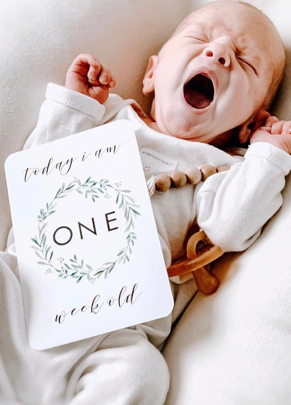 Unisex Baby Milestone Cards in Evergreen Design by Blossom & Pear