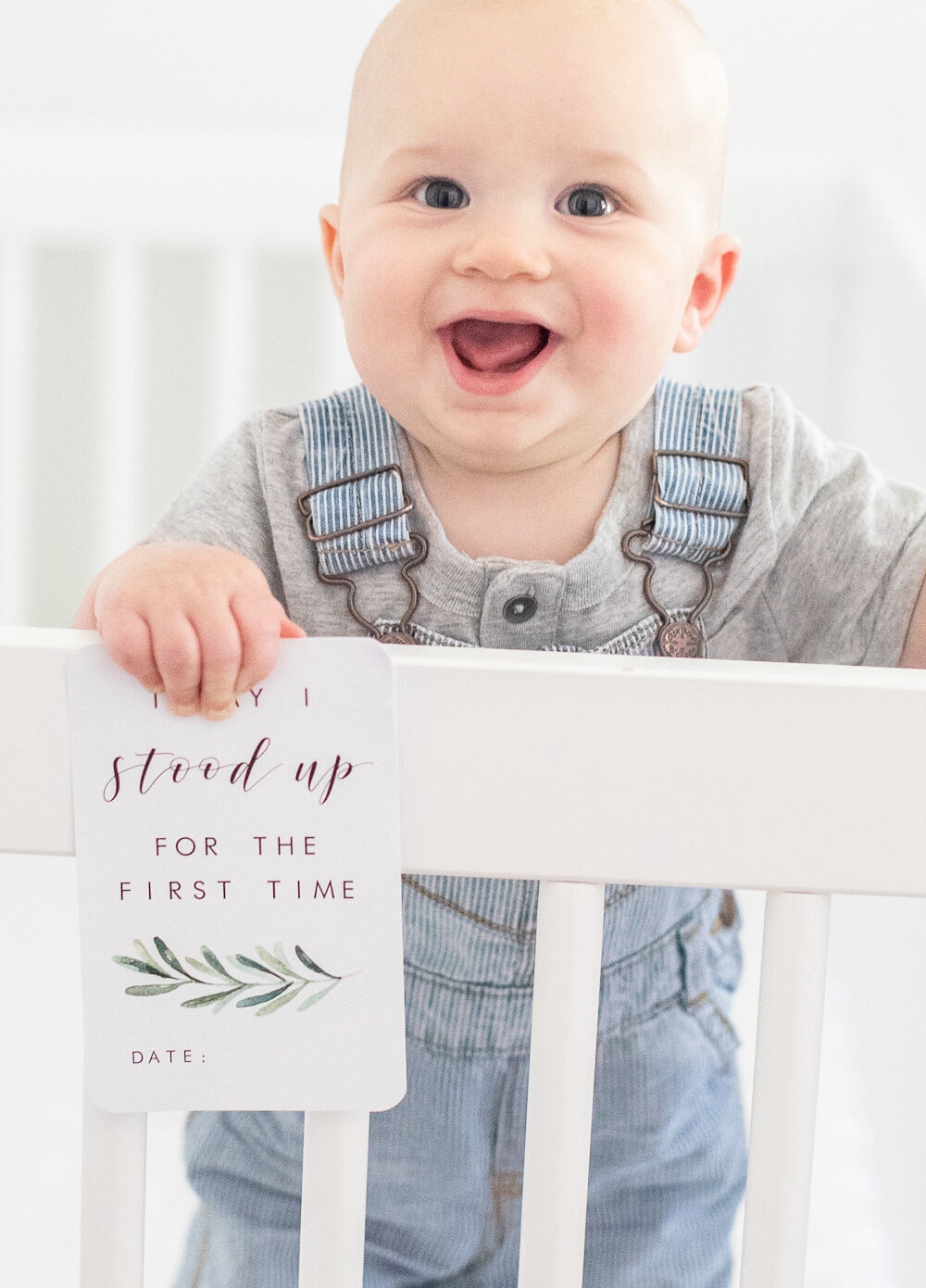 Unisex Baby Milestone Cards in Evergreen Design by Blossom & Pear