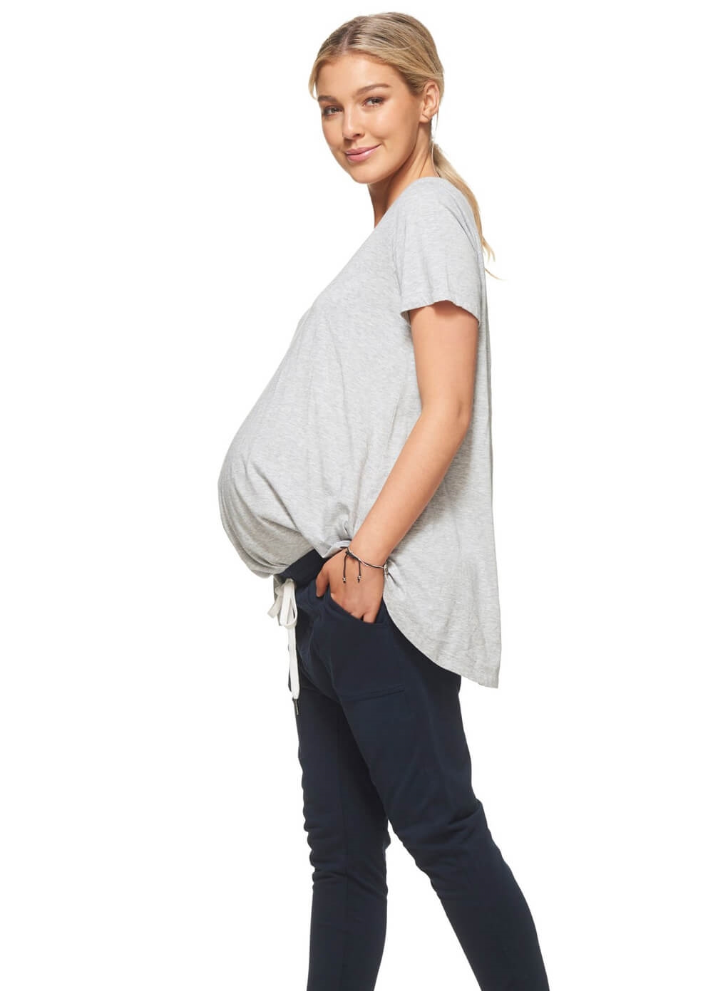Bae - Remember When Maternity Jogger in Navy | Queen Bee