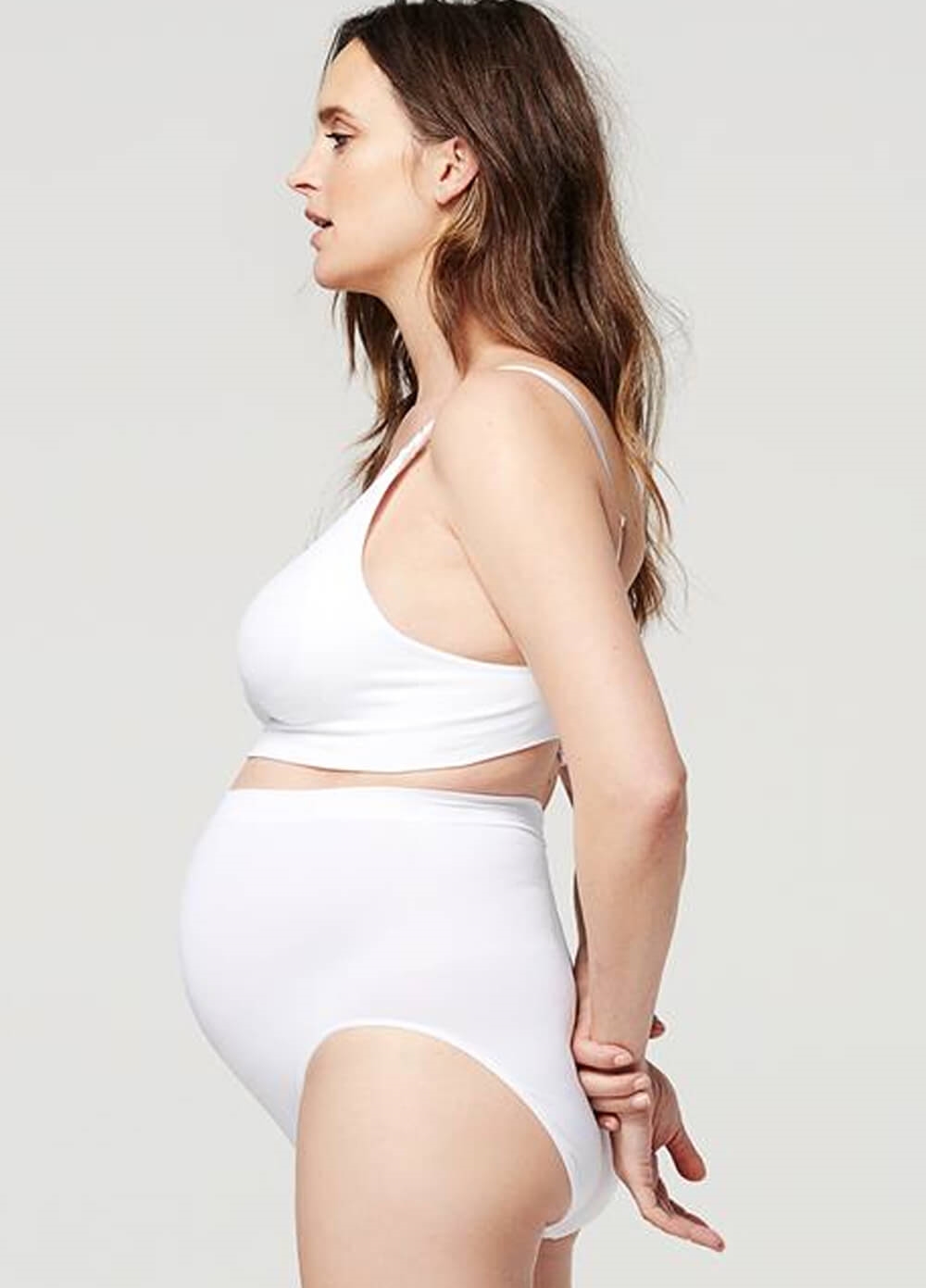 Seamless Maternity Nursing Bra in White by Noppies Queen Bee