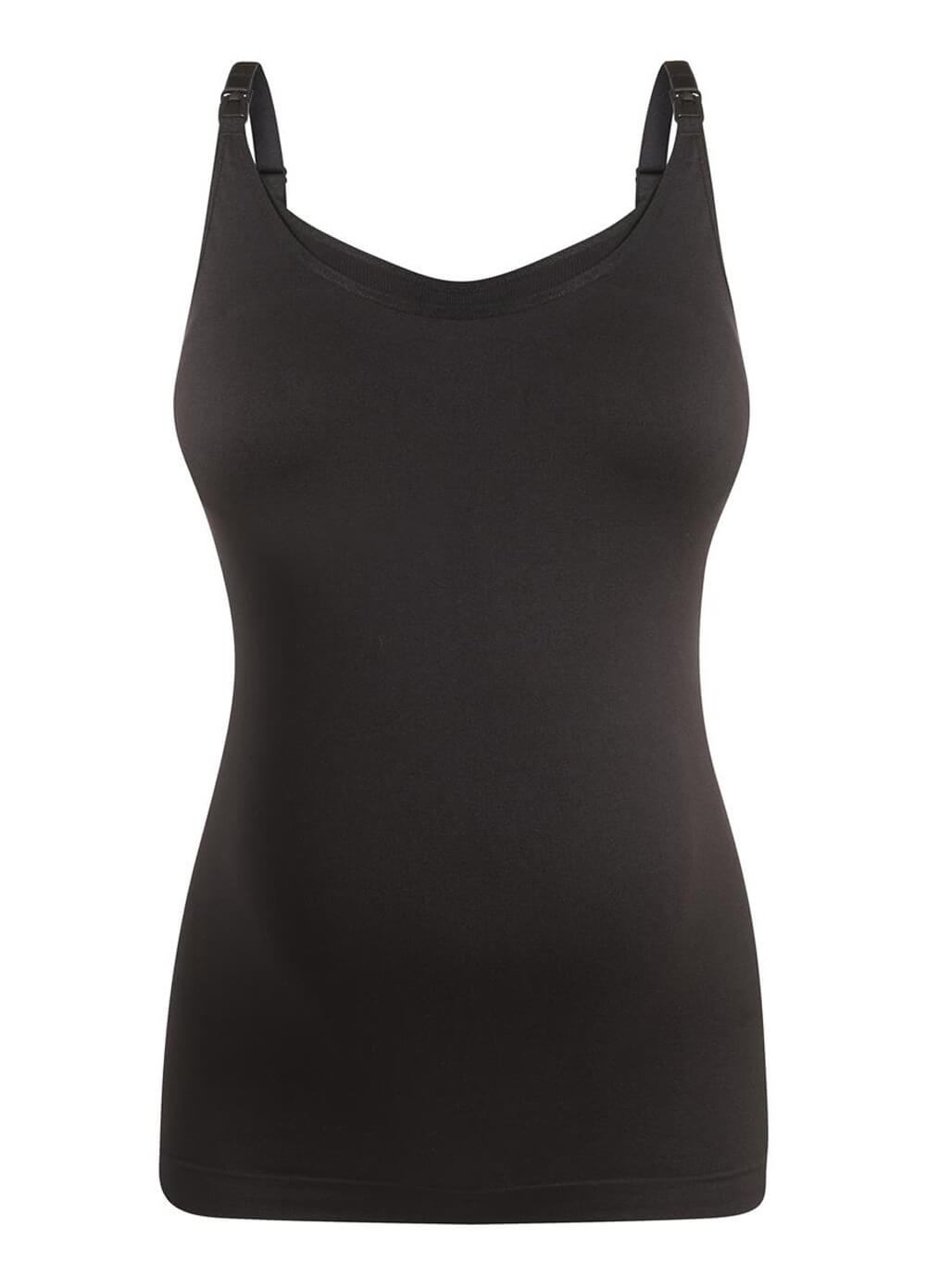 Seamless Maternity Nursing Cami in Black by Noppies | Queen Bee