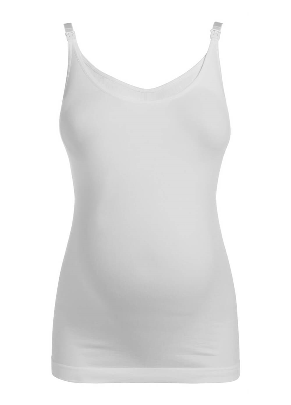 Seamless Maternity Nursing Cami in White by Noppies | Queen Bee