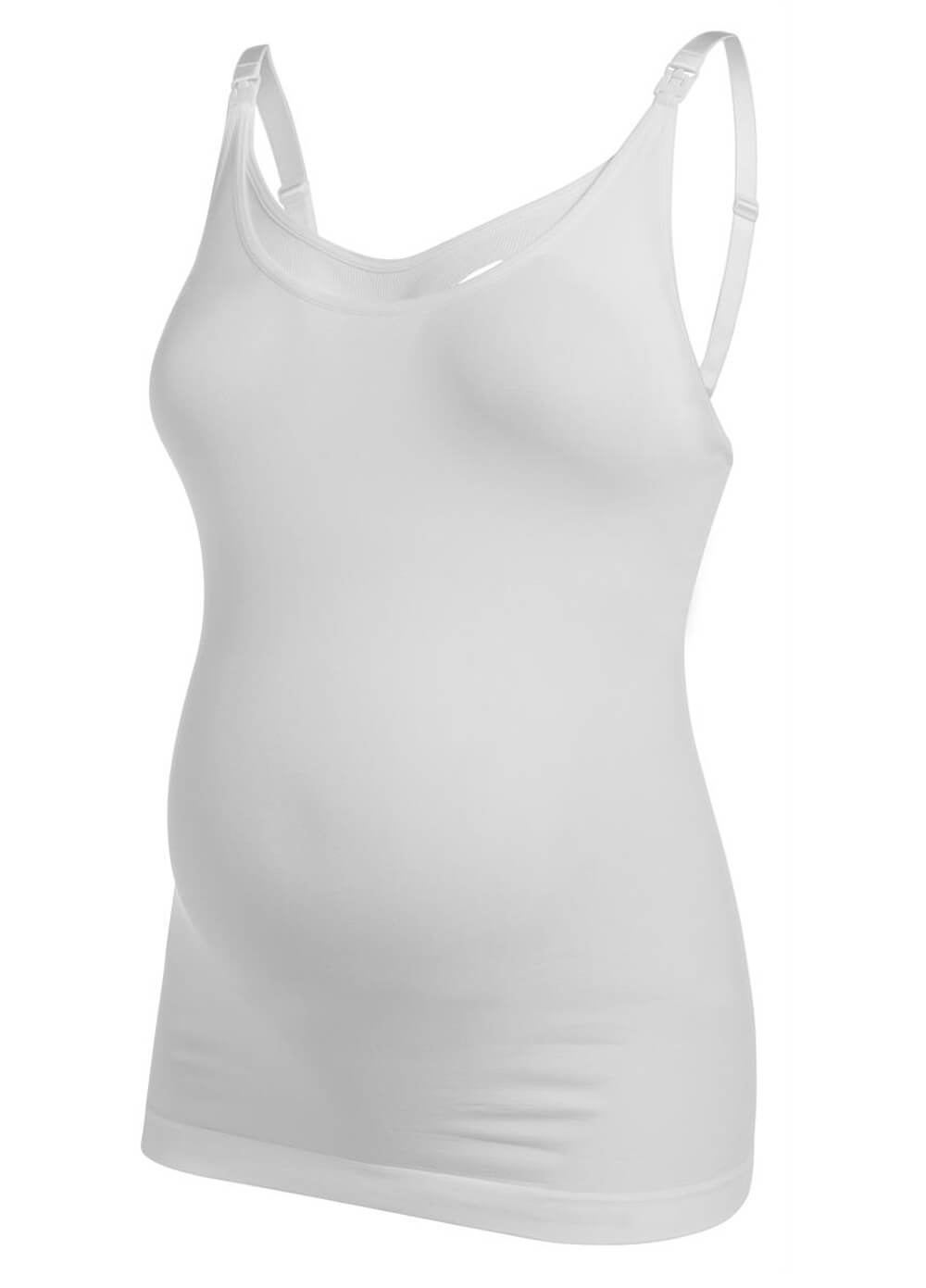 Seamless Maternity Nursing Cami in White by Noppies | Queen Bee