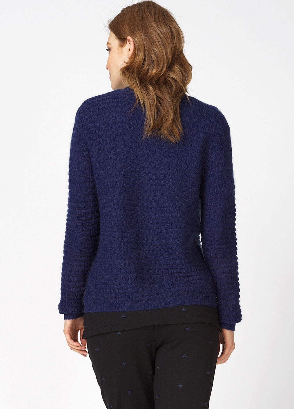 Queen mum - Textured Maternity Knit Cardigan in Blue | Queen Bee