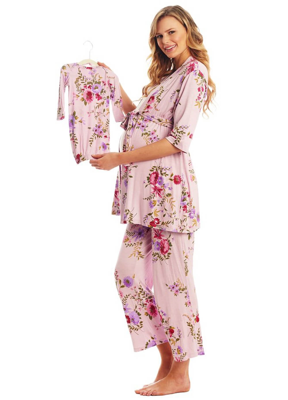 Analise Mommy & Me PJ Gift Set in Dusty Rose | Queen Bee