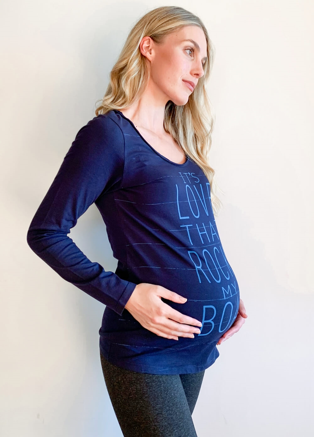 Esprit - Love Rocks My Boat Organic Cotton Maternity Tee | Queen Bee