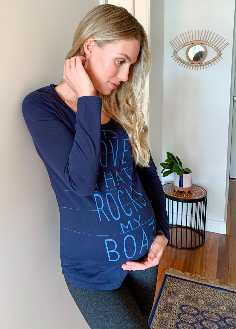 Esprit - Love Rocks My Boat Organic Cotton Maternity Tee | Queen Bee