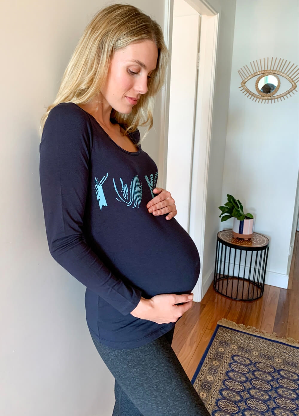 Esprit - I Heart You Maternity Tee in Navy | Queen Bee