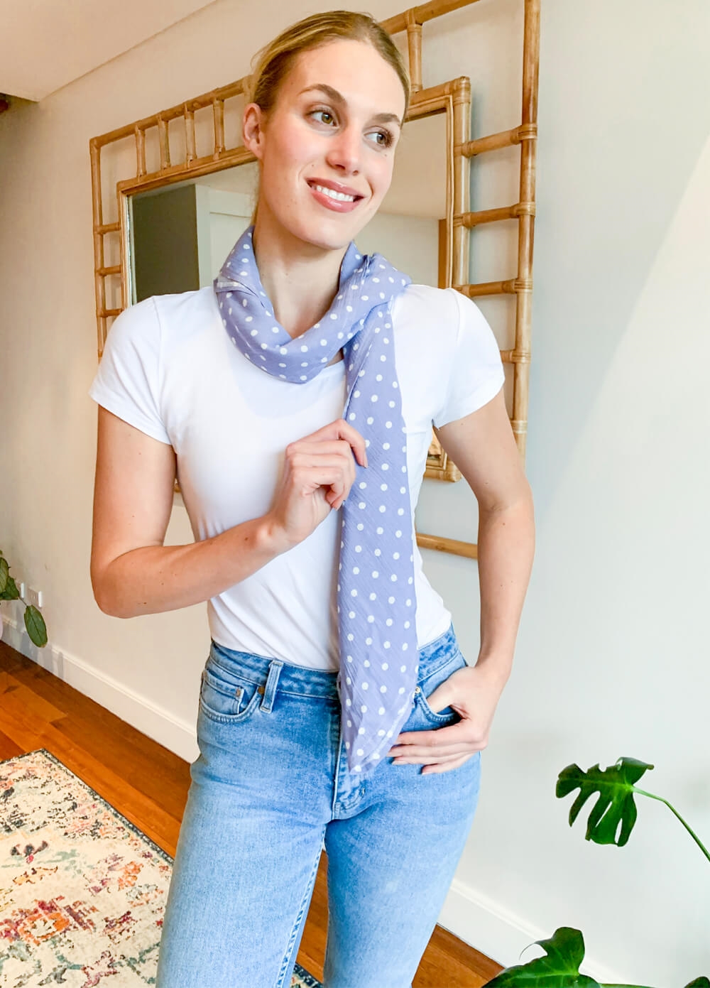 Lait & Co - Nursing Couverture in Blue Polkadot | Queen Bee