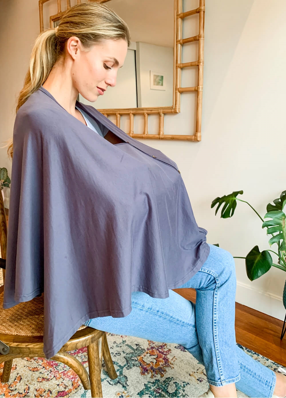 Lait & Co - Nursing Couverture in Charcoal | Queen Bee