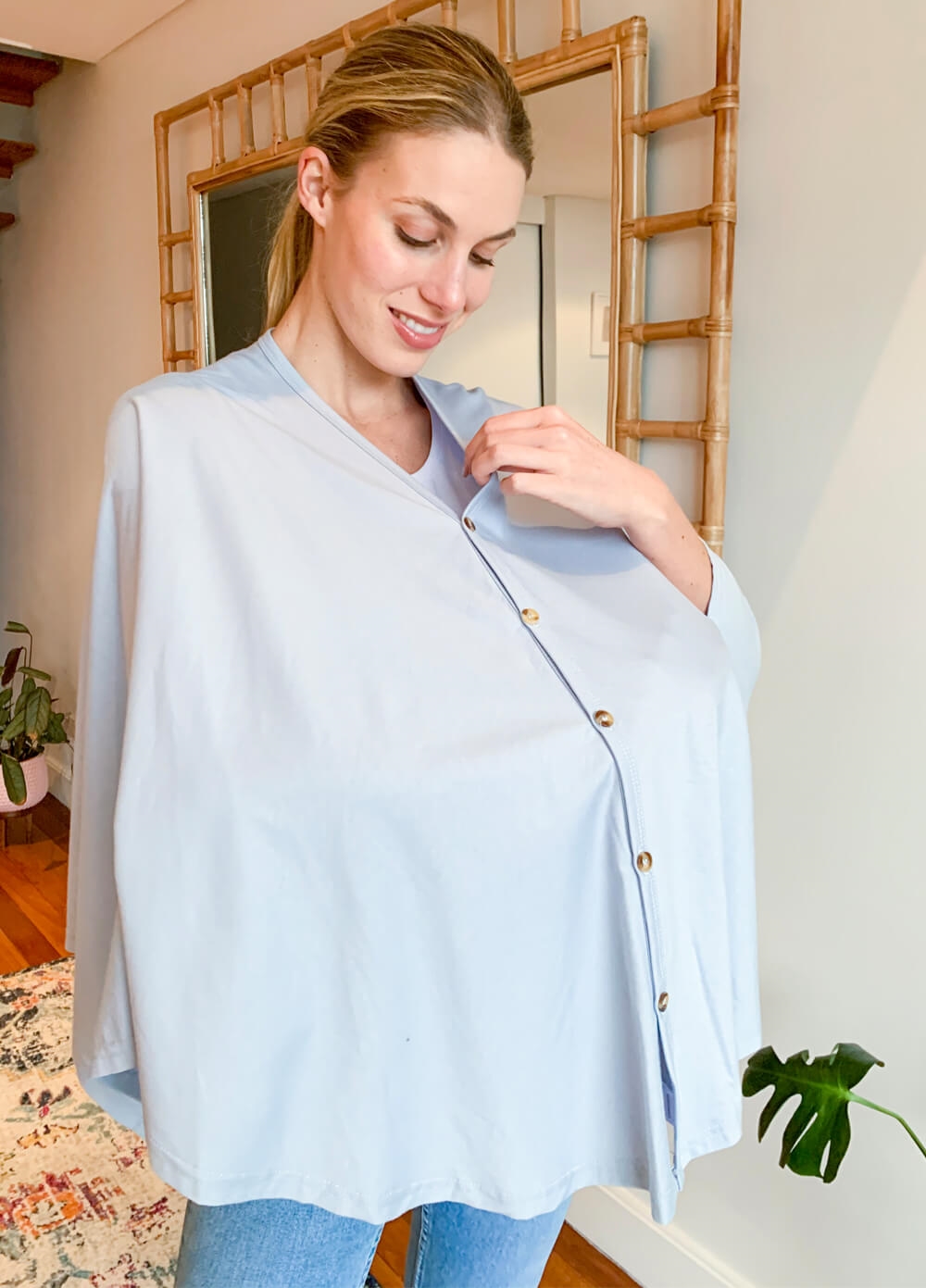 Lait & Co - Nursing Couverture in Pale Blue | Queen Bee