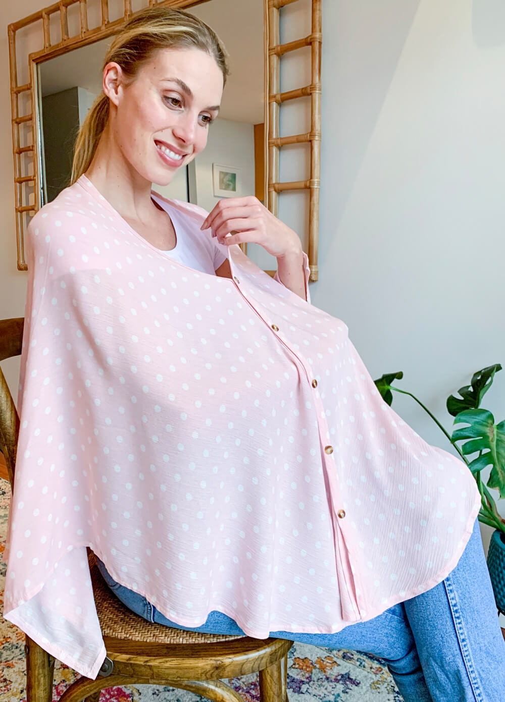 Lait & Co - Nursing Couverture in Pink Polkadot | Queen Bee