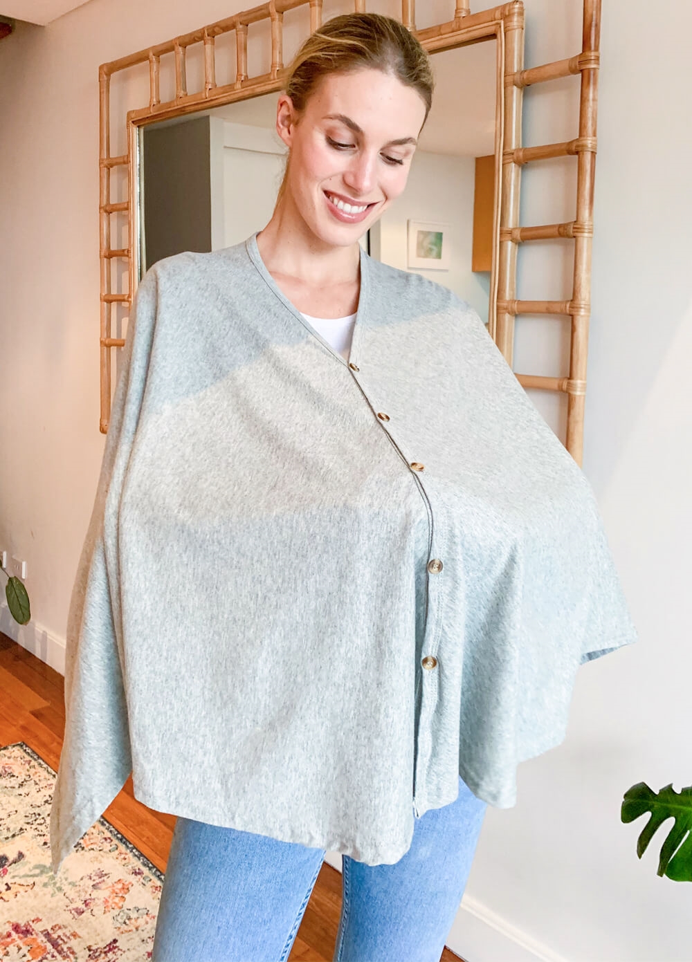 Lait & Co - Nursing Couverture in Light Grey | Queen Bee