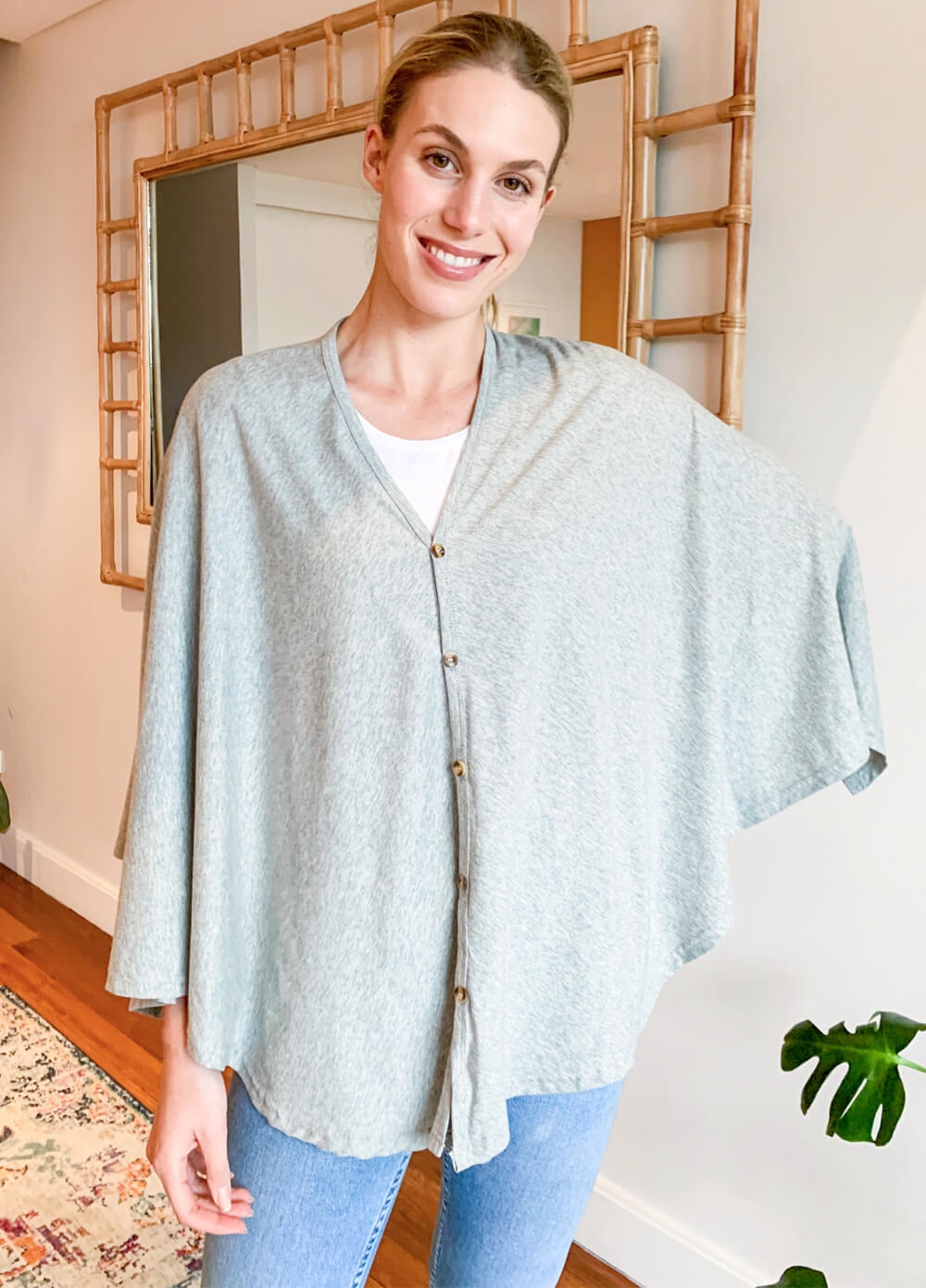 Lait & Co - Nursing Couverture in Light Grey | Queen Bee