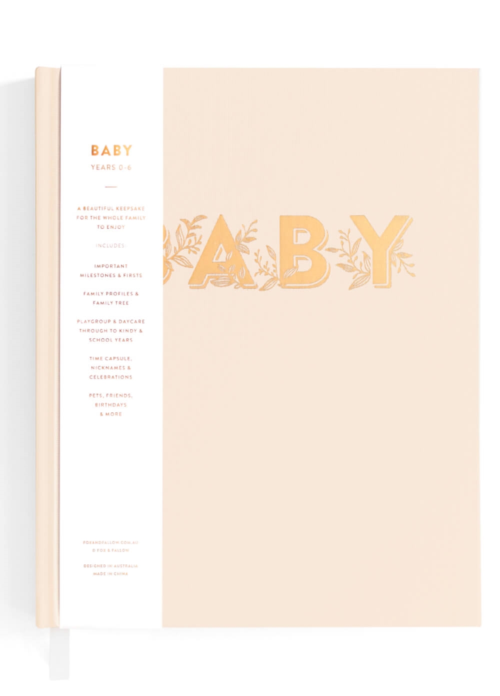 Fox & Fallow - Gender Neutral Baby Book in Buttermilk | Queen Bee