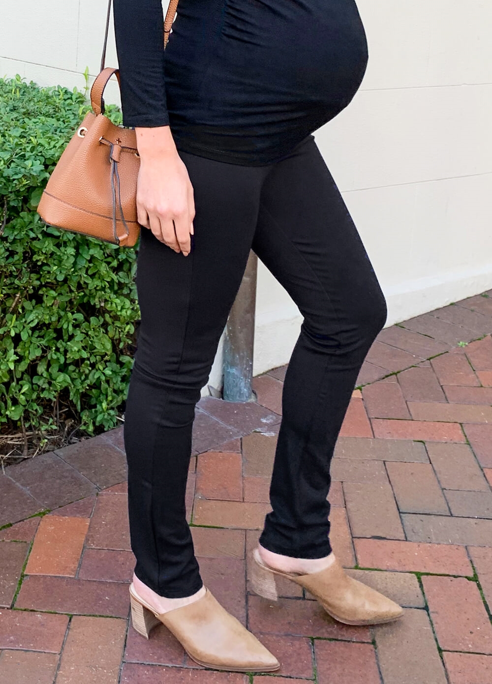 Floressa - Amber Black Ponte Maternity Slim Pants | Queen Bee