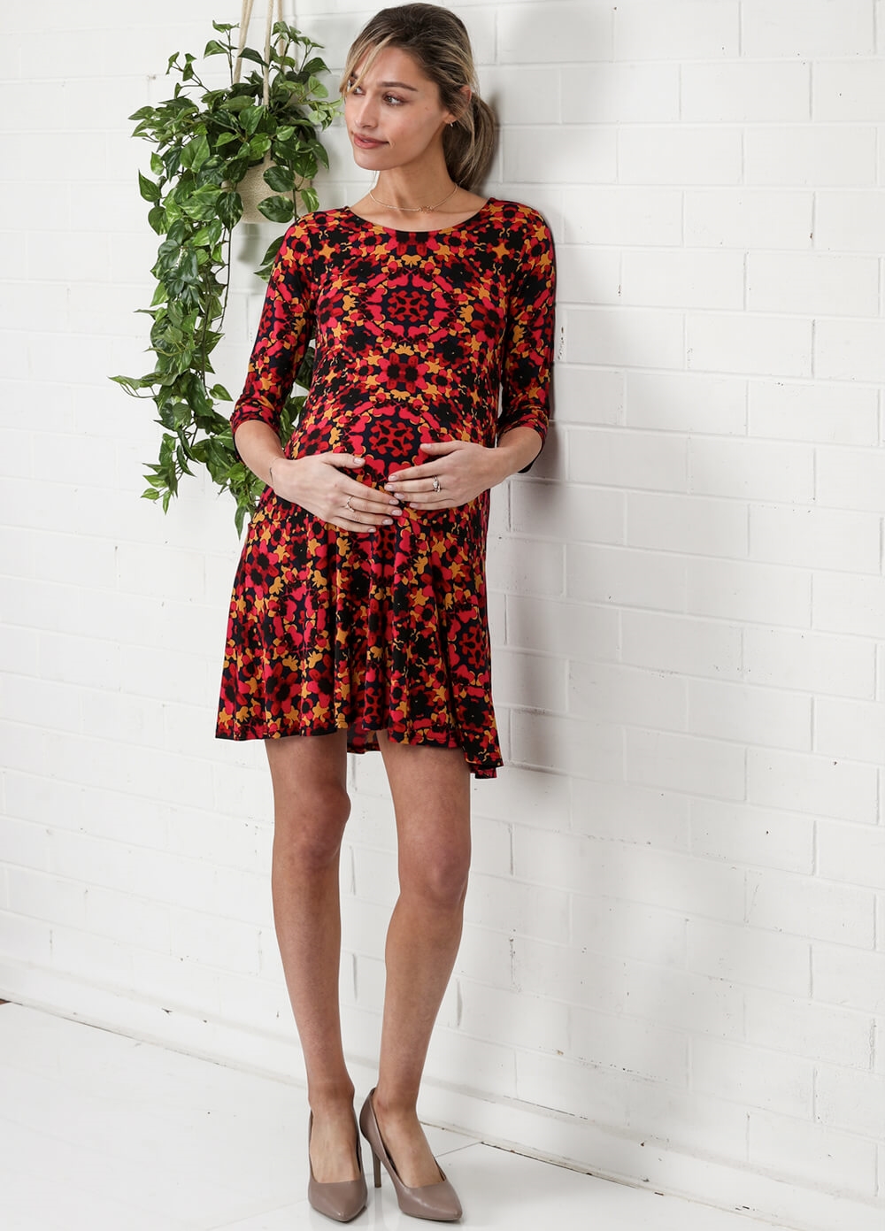 Red Utopia Kelsey Maternity Dress by Leota 