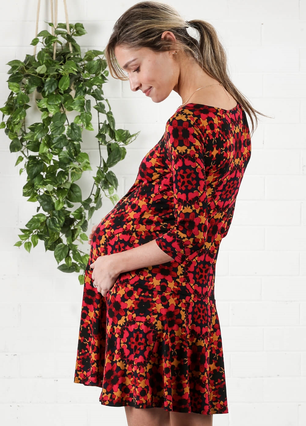Red Utopia Kelsey Maternity Dress by Leota 