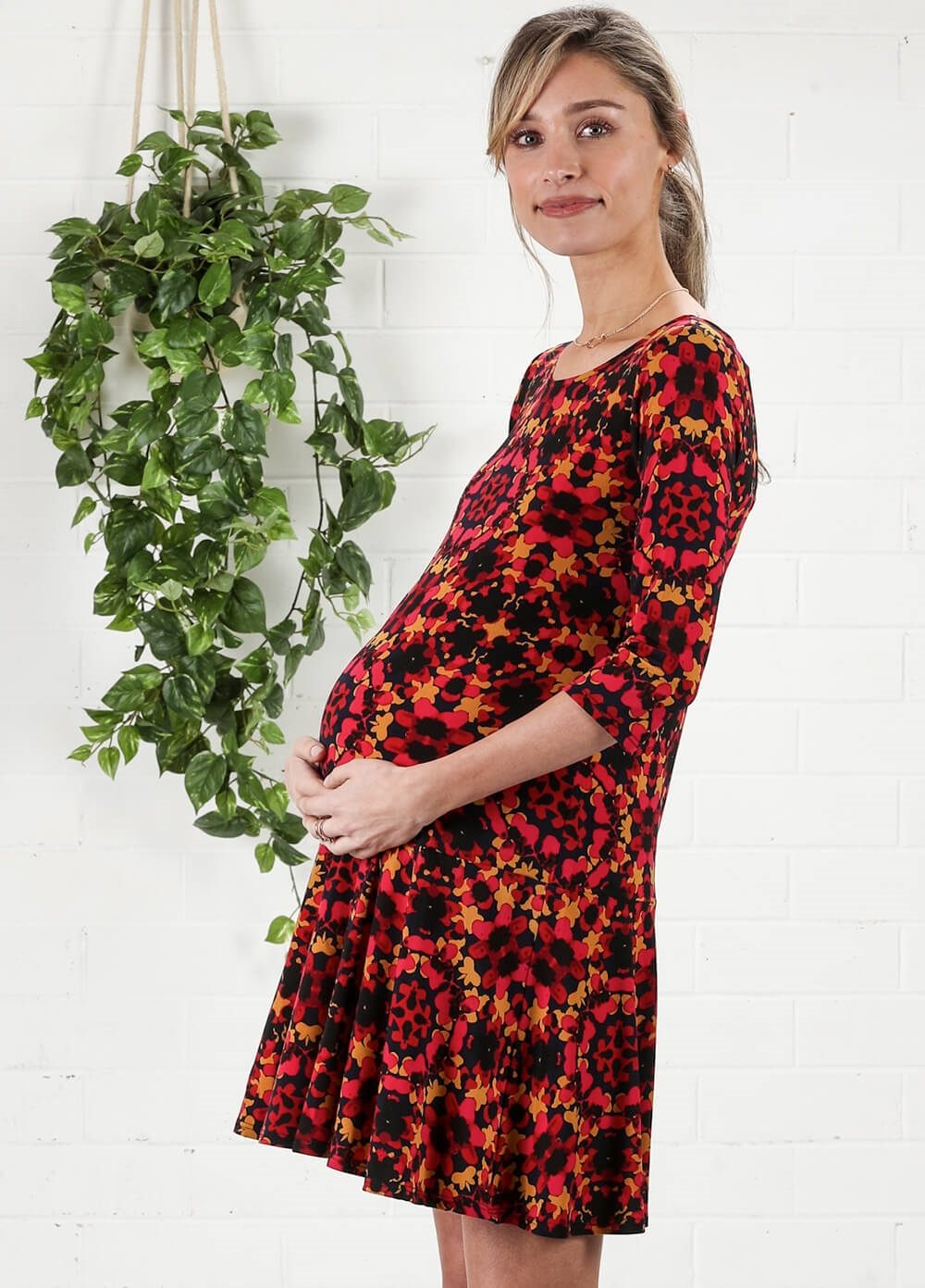 Red Utopia Kelsey Maternity Dress by Leota 