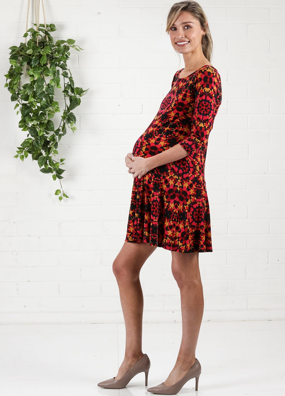 Red Utopia Kelsey Maternity Dress by Leota 