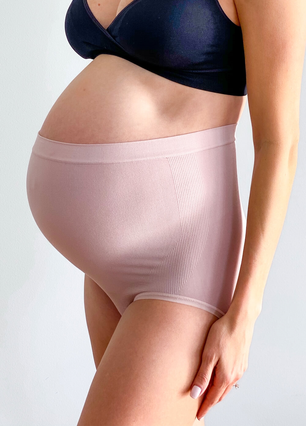 Maternity Black Bump Support Seamless Knickers