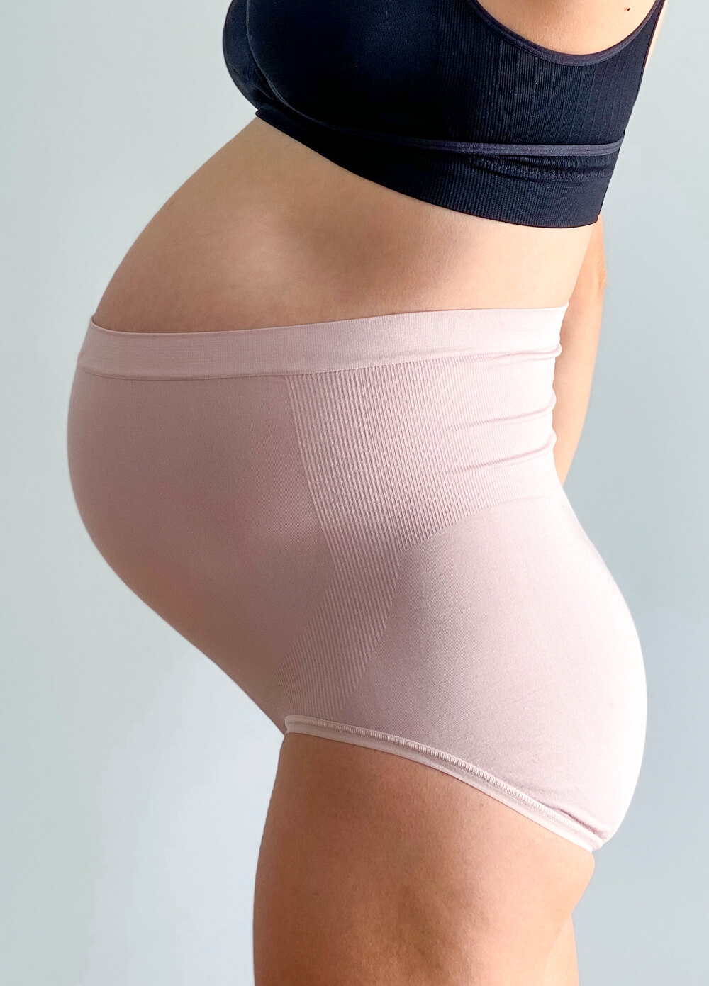 Queen Bee - Kenzie Seamless Over Bump Maternity Briefs in Pink