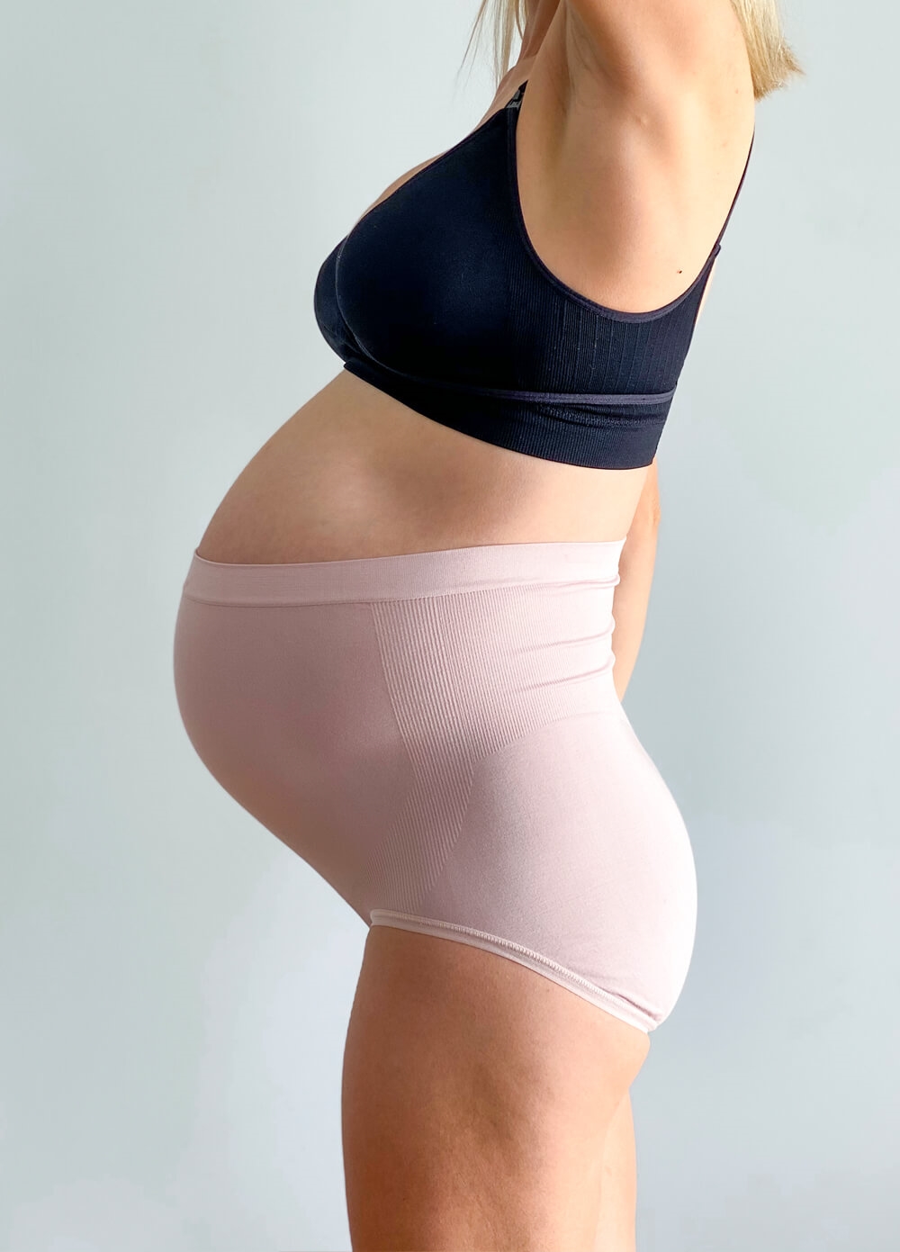 Queen Bee - Kenzie Seamless Over Bump Maternity Briefs in Pink