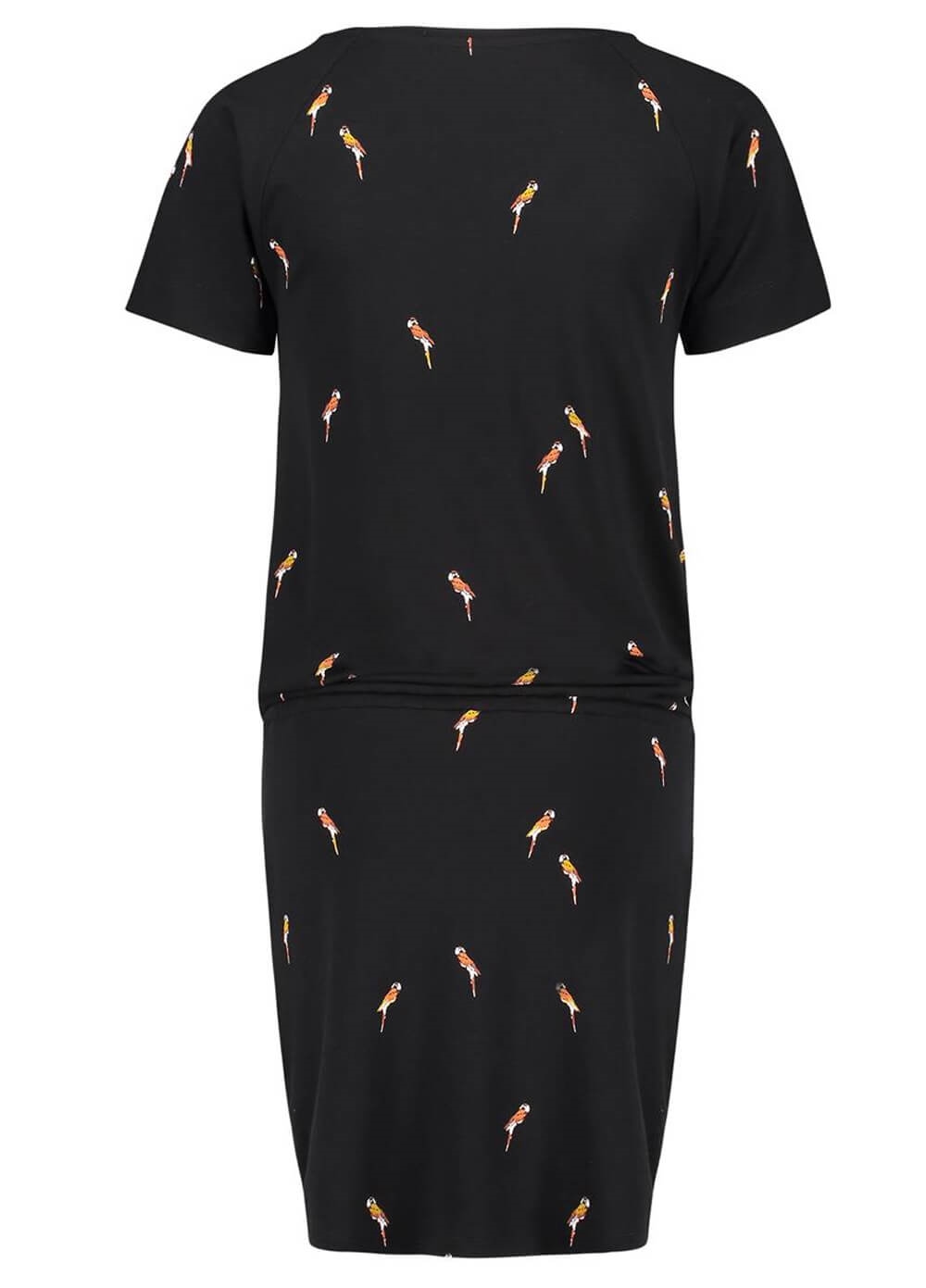 Queen mum - Atlanta Black Parrot Maternity Dress | Queen Bee