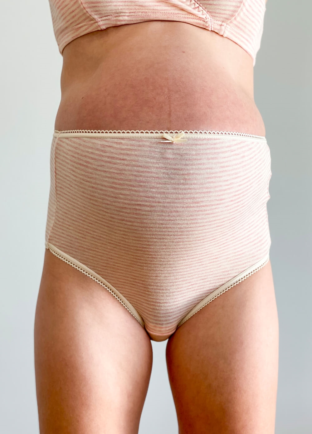 QueenBee® - Evelina 3-pack Maternity Briefs in Pink Stripes