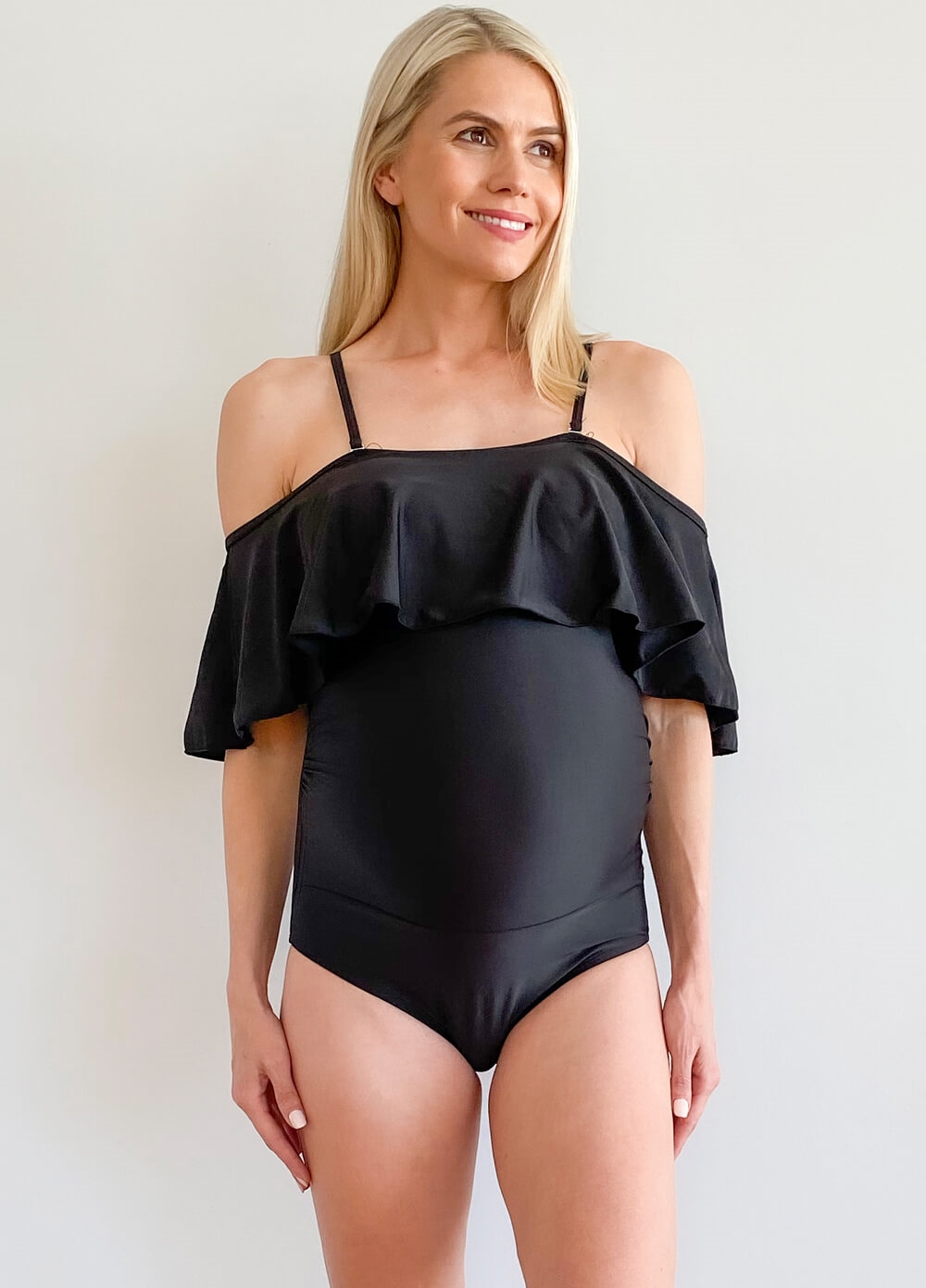 Lait & Co - Tatiana Off Shoulder Maternity Swimmers | Queen Bee