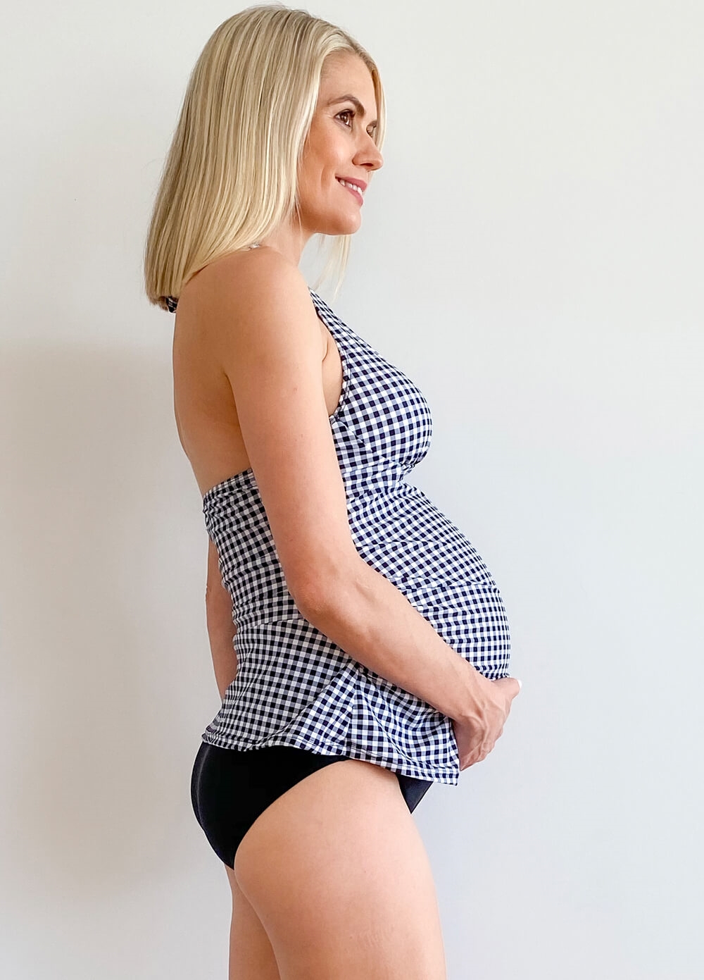 Lait & Co - Carissa Gingham Maternity Tankini Set | Queen Bee
