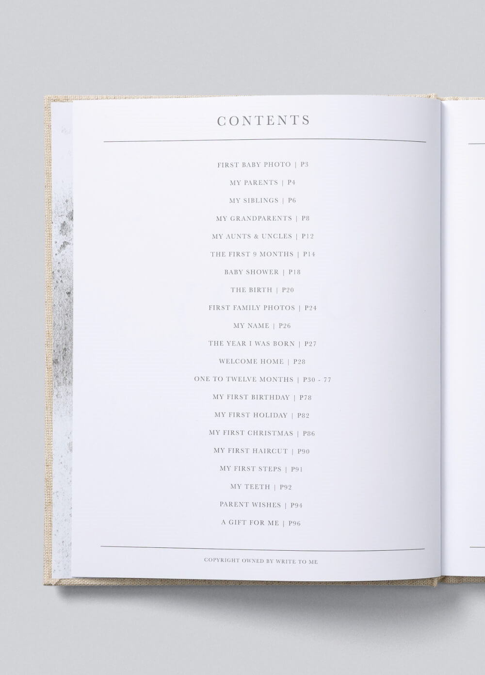 Baby record book for sales grandparents